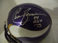 CHUCK FOREMAN MINNESOTA VIKINGS AUTOGRAPHED #44 ROY '73 MINI HELMET