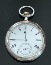 Antico Orologio Da Tasca Zenith Argento Massiccio Gran Premio Parigi 1900