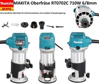 ⭐Makita MultifunktionsfräSe OberfräSe RT0702C 710W 6/8Mm ⭐