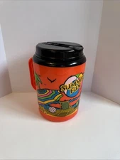 Betras USA Vintage 52 oz Summer Fun Neon Orange Giant Travel Mug 9"