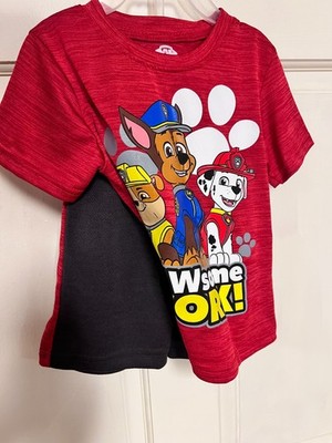 Boys Toddler 2T Red Nickelodeon Paw Patrol Shorts Set
