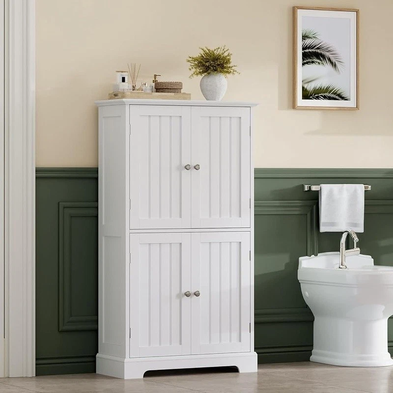 Armario de almacenamiento ajustable puertas de doble cable resistente a la humedad baño cocina Foto 3 de 4