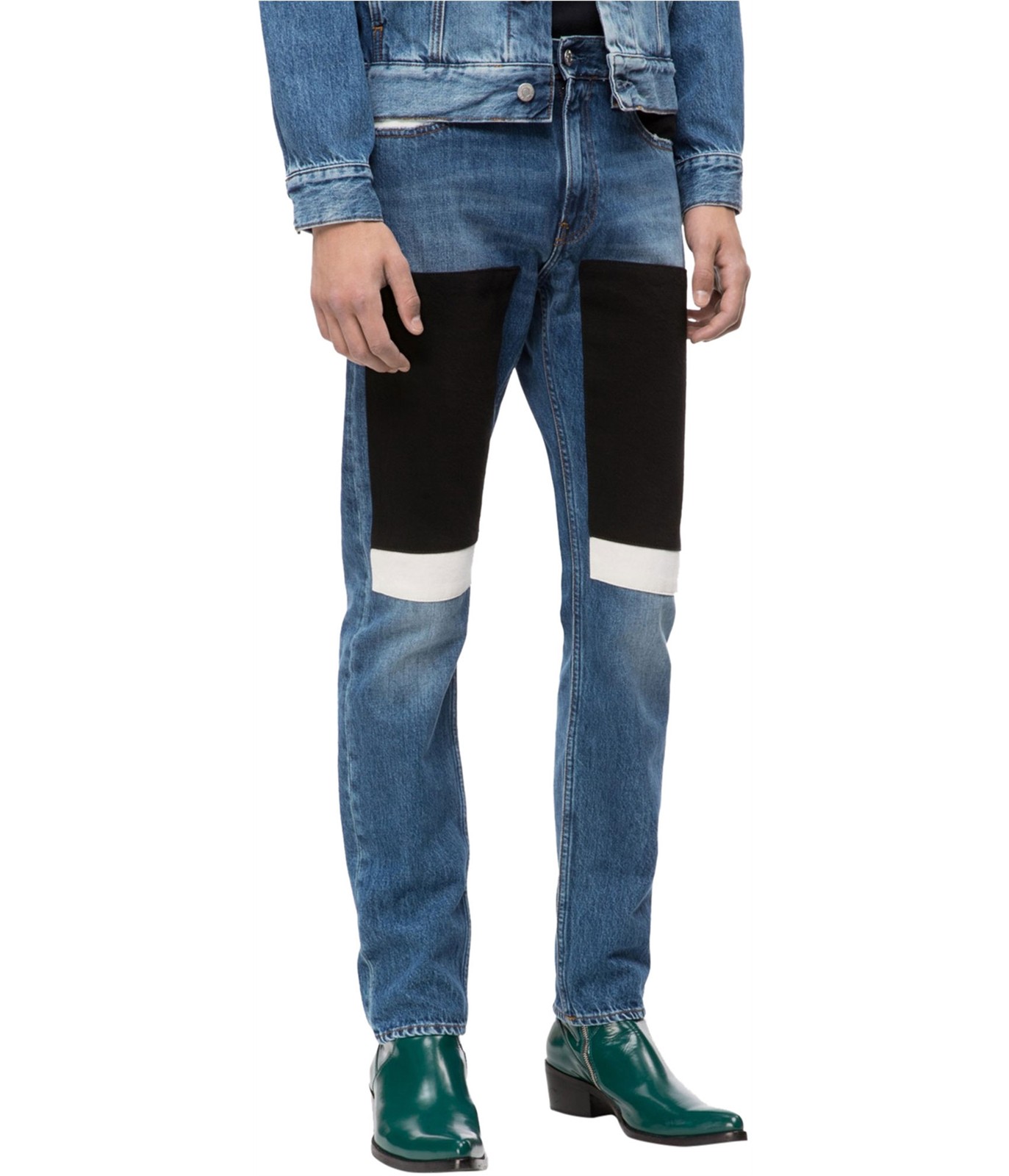 Calvin Klein Mens Colorblocked Slim Fit Jeans 12090₽