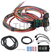14 Circuit Wiring Harness For Universal Muscle Car Hot Rod Street Rod XL Wires