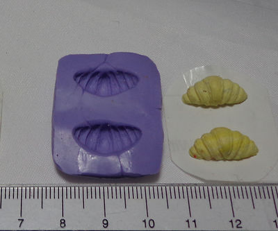  Wiederverwendbare Silikon Croissants B Form - Gießform Puppenstube Miniatur