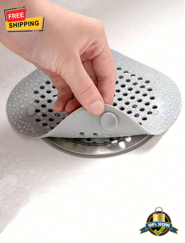 1 Pc Silicone Hair Filter Drain Cover Anti-Clog Plug For Sink & Shower