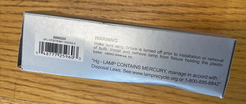 USHIO 32w CF32TE/841 GX24Q3 Compact Fluorescent Light Bulb Ships in 24 hours! - Image 2 of 3