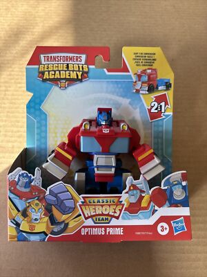Optimus Prime Transformers Rescue Bots Academy Classic Heroes Team Hasbro 2 in 1