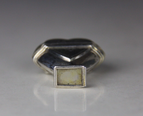 Antique Solid Silver Gilded Heart-Shaped Vinaigrette or Hovedvandsaeg - Picture 18 of 24