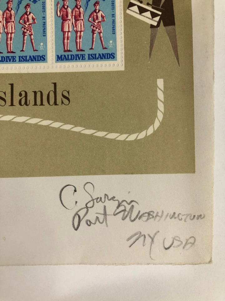 Maldivian Boy Scouts Canceled    Stamp Blocks Maldive Island Lot Jamboree 1968 - Image 3 of 4