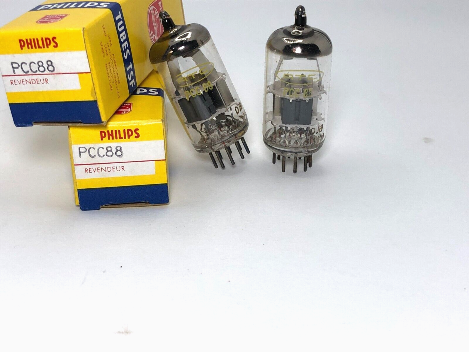Vintage Matched Pair (2 pcs) Philips PCC88 Tubes NOS 1970s ✅ ✅