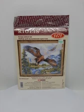 Riolis FREE FLIGHT Cross Stitch Kit #1471 American Bald Eagle 19¾" x 15¾" D39