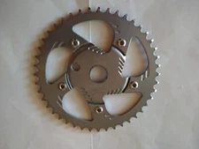 Vintage Powerlite 44T Chainring Silver Old Mid School Bmx Bike Sprocket 