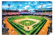 Old Tiger Stadium Detroit Tigers Baseball Field Ballpark 1MC1 Painting Art Print