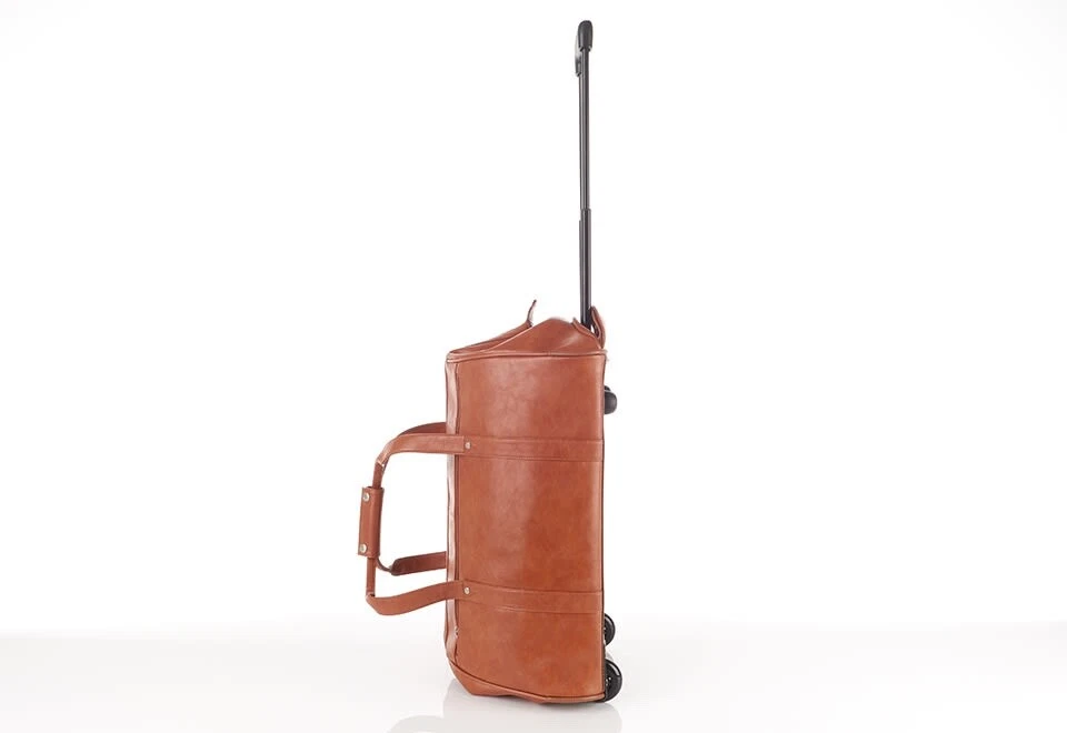 Nova Bolsa de Duffel Kluge Cheyenne Boca Larga Couro de Vaca Marrom - TAN - Imagem 4 de 4