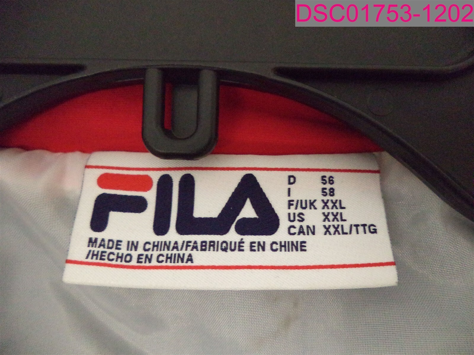 FILA Giacca Tuta Uomo Malcom Track Blu Navy Bianco Rosso Taglia XXL LM831883