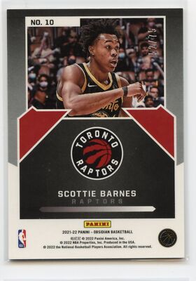 75 Scottie Barnes 75th Anniversary Obsidian Magnitude Rookie RC 
