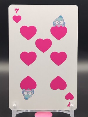 Hangyodon Sanrio Charakter Spielkarte Trump HAPIDANBUI Japan Very Rare Heart 7