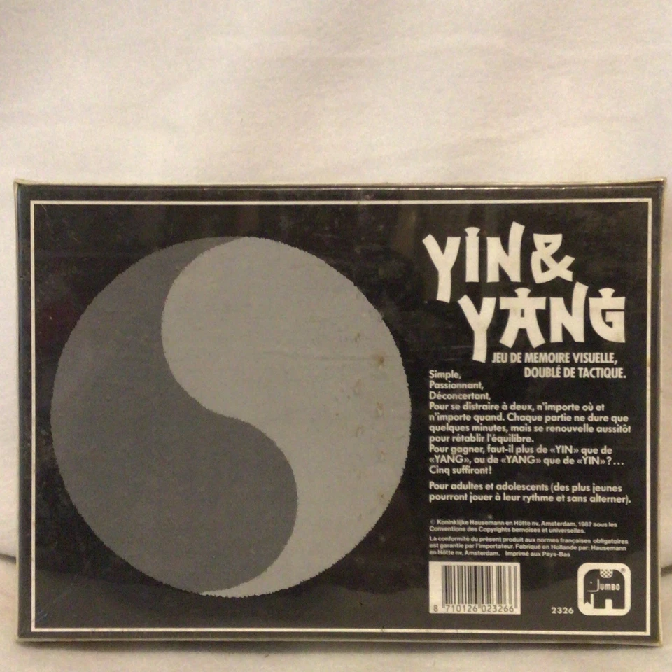 Vintage 1987 Jumbo Ying Yang Strategy Game Factory Sealed NOS French Version - Image 2 of 4