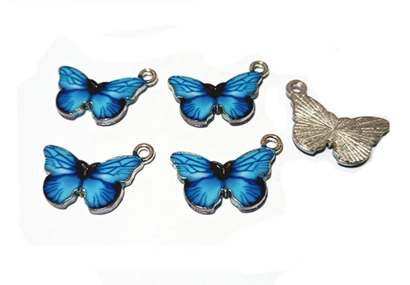 100g Di Ciondoli Misti A Forma Di Farfalla – Argento Anticato, 30-60 Pezzi 5-50 Mm, Per Gioielli Fai Da Te