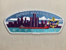 Detroit Area Council skyline plastic back PB BSA CSP Patch