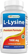 Best Naturals L-Lysine 1000 mg 180 Tablets