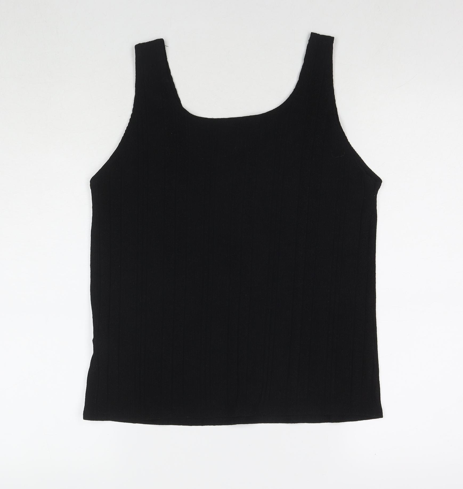 Wasabi+Mint Womens Black Polyester Basic Tank Siz… - image 2