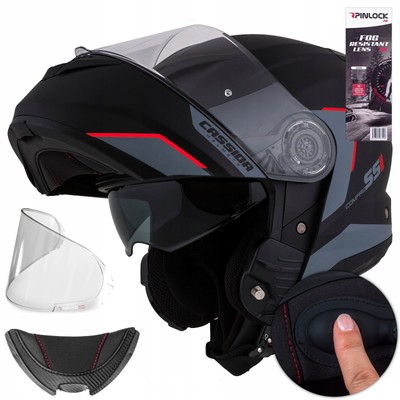 Cassida Compress 2 Klapphelm mit Sonnenblende | PINLOCK 70 | Motorrad Helm Integ