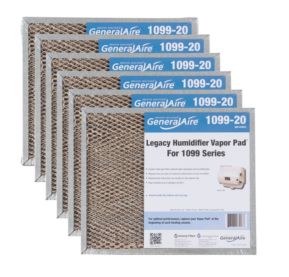 GeneralAire 1099-20 (6 Pack) - Humidifier Water Panel