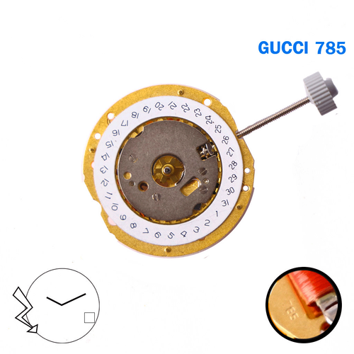 RONDA 785 Gucci-2 SWISS🇨🇭 Movement, White Horizontal Date Disk at 4,2Hands - Picture 2 of 2