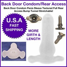 Condon Condom Preservativo de Silicone Reutilizable Trasero Anal Texturizados