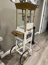 Professional Popcorn Maker Machine Vintage Retro Movie Theater Style Cart 8 oz