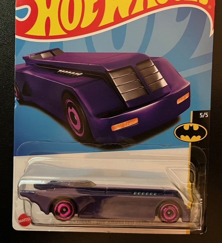 Hot Wheels 2023 Batman: The Animated Series Batmobile Purple New