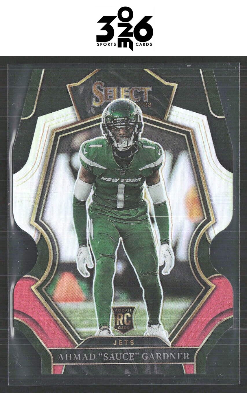 Ahmad "Sauce" Gardner 2022 Panini Select Black and Red Prizm Die Cut #177 RC