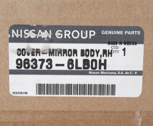 Genuine OEM Nissan 96373-6LB0H Passenger Side Mirror Cap 2020-2022 ...
