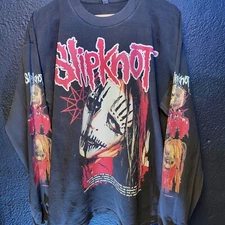 SLIPKNOT 25TH ANNIVERSARY CUSTOM LONG SLEEVE  SHIRT LA APPAREL VINTAGE FADE S-2X