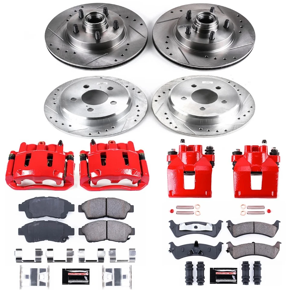 Kit de frenos KC1855 Powerstop con pinzas juego de 4 ruedas delanteras y traseras para Ranger Foto 4 de 4