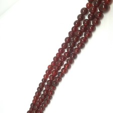 Cabochon Round Garnet 6mm Gemstone Beads, Hand Polished