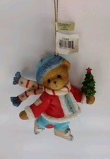 Cherished Teddies Ornament 2010 Festive Fun Bear Ice Skating  4016869 NIB