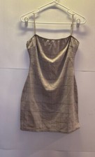 90s Style Spaghetti Strap Plaid Dress (large) Windsor