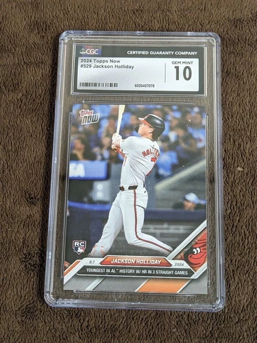 2024 TOPPS NOW ROOKIE #529 78 CGC 10 JACKSON HOLLIDAY ORIOLES