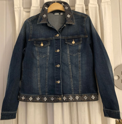 Tolle Jeansjacke mit Straßapplikation Gr.42      Neu, ungetragen