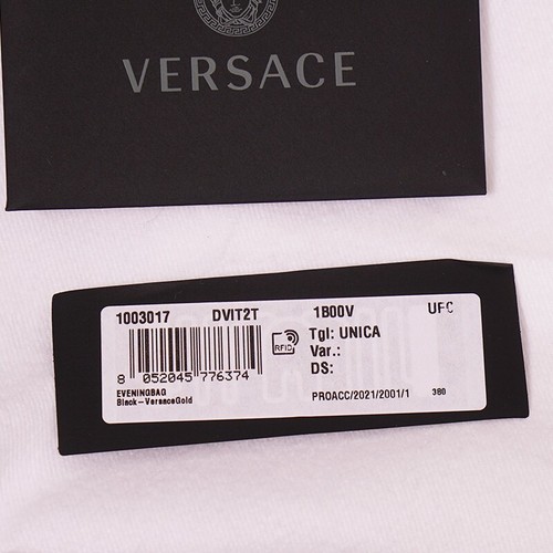 NEW $1575 VERSACE Black Leather GOLD LA MEDUSA LOGO Crossbody SMALL FLAP BAG NWT - Picture 17 of 20