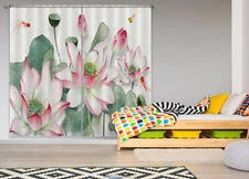 3D Lotus Goldfish ZHUA1773 Blockout Photo Curtain Fabric Window Zoe