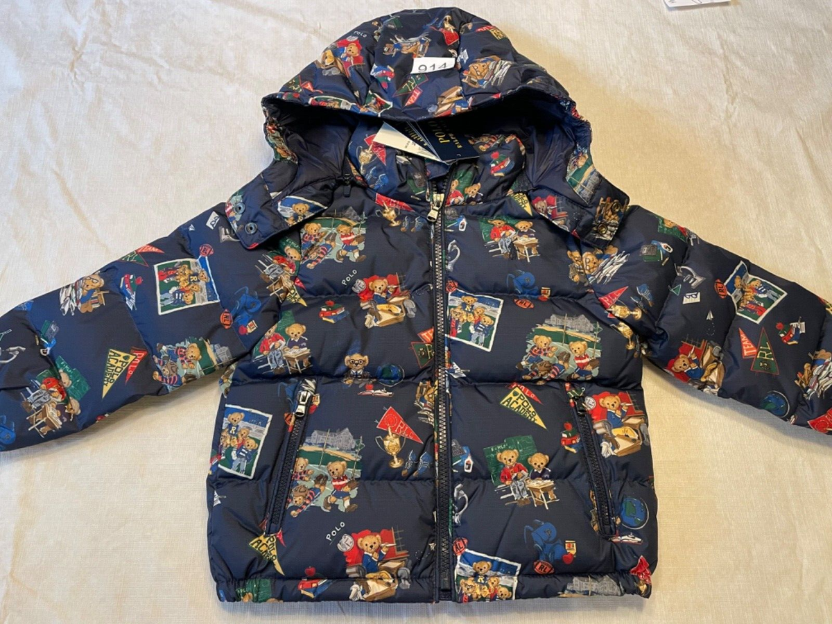 Rare! Bear Polo Ralph Lauren Little Boy Down jacket 3T | eBay