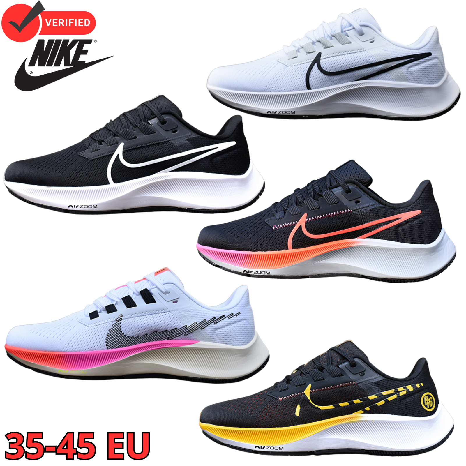 KEEN ✅ Nike Air Zoom Scarpe sportive running uomo Bianco Nero Arancio Rosa Giallo