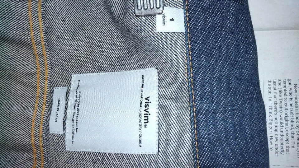 VISVIM Denim Jacket Blue Cotton Size 1 Used From Japan - Image 3 of 4