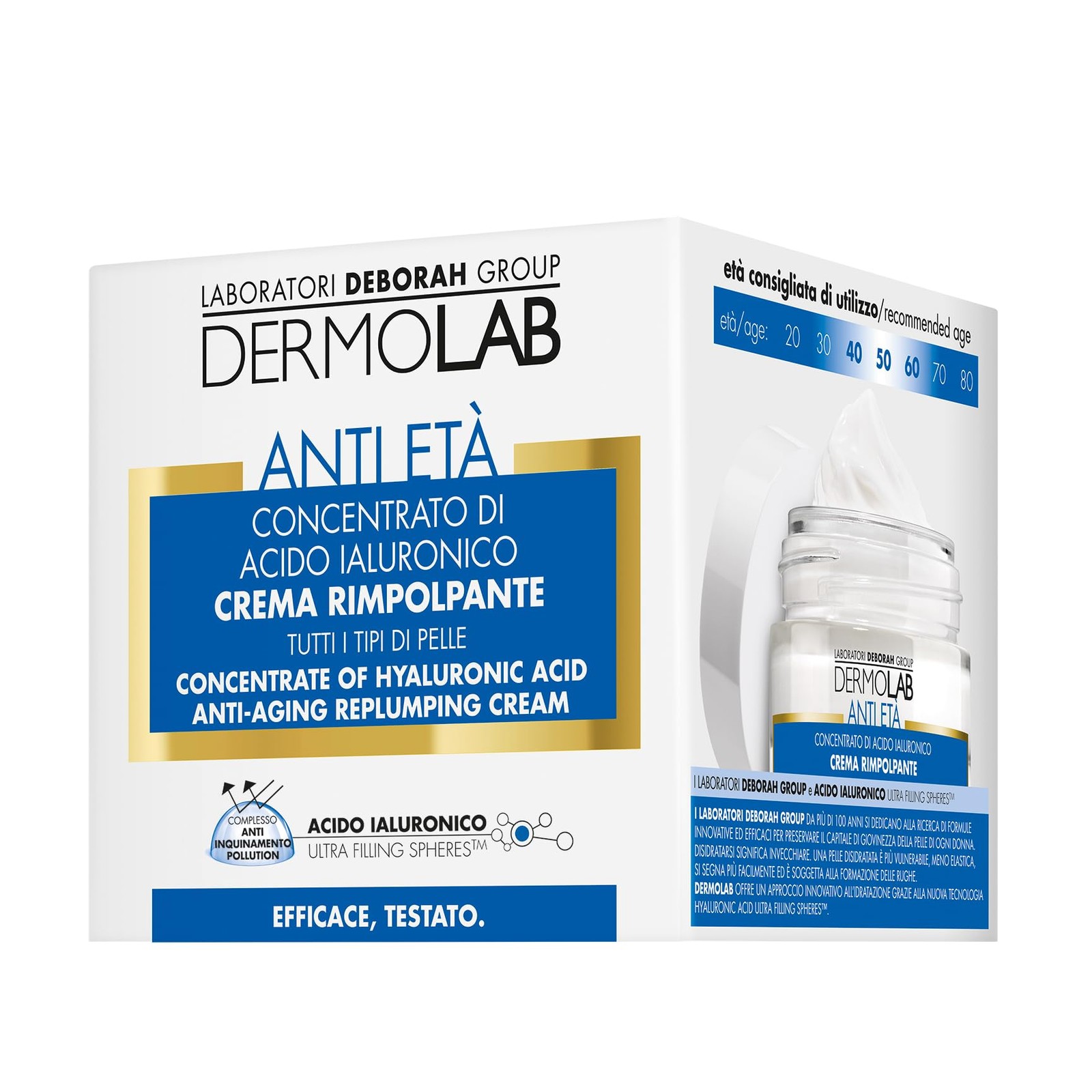Dermolab Crema Viso Rimpolpante Antietà Acido Ialuronico in Offerta