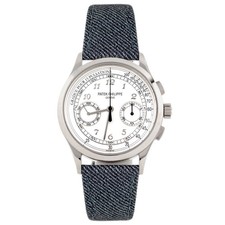 Patek Philippe Complications Chronograph White Gold Silver 39mm 5170G Full Set