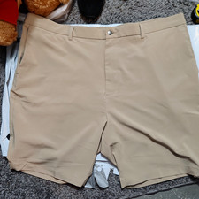 Short de golf homme Callaway beige grand et grand 44B 44W 10" plat devant stretch